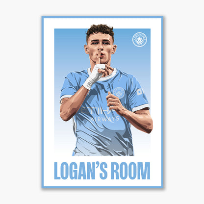 Manchester City Print - Foden Personalised Illustration 26/27 Player Poster