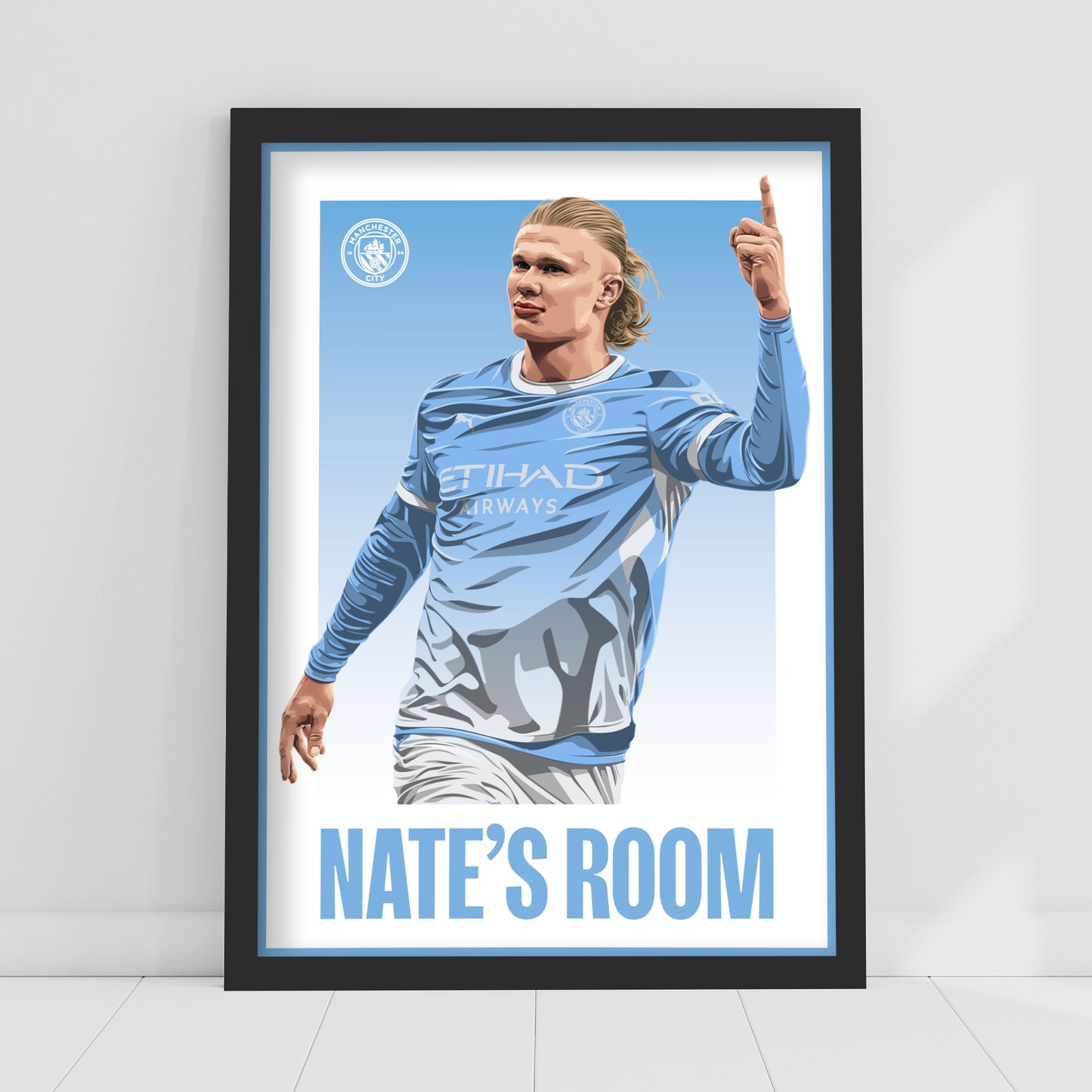 Manchester City Print - Haaland Personalised Illustration 26/27 Player Poster