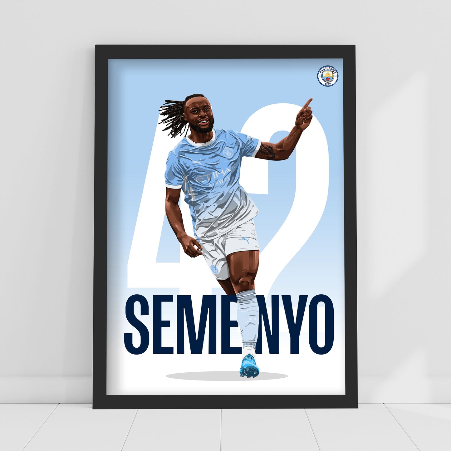 Manchester City Print - Semenyo 26/27 Illustration Player Poster