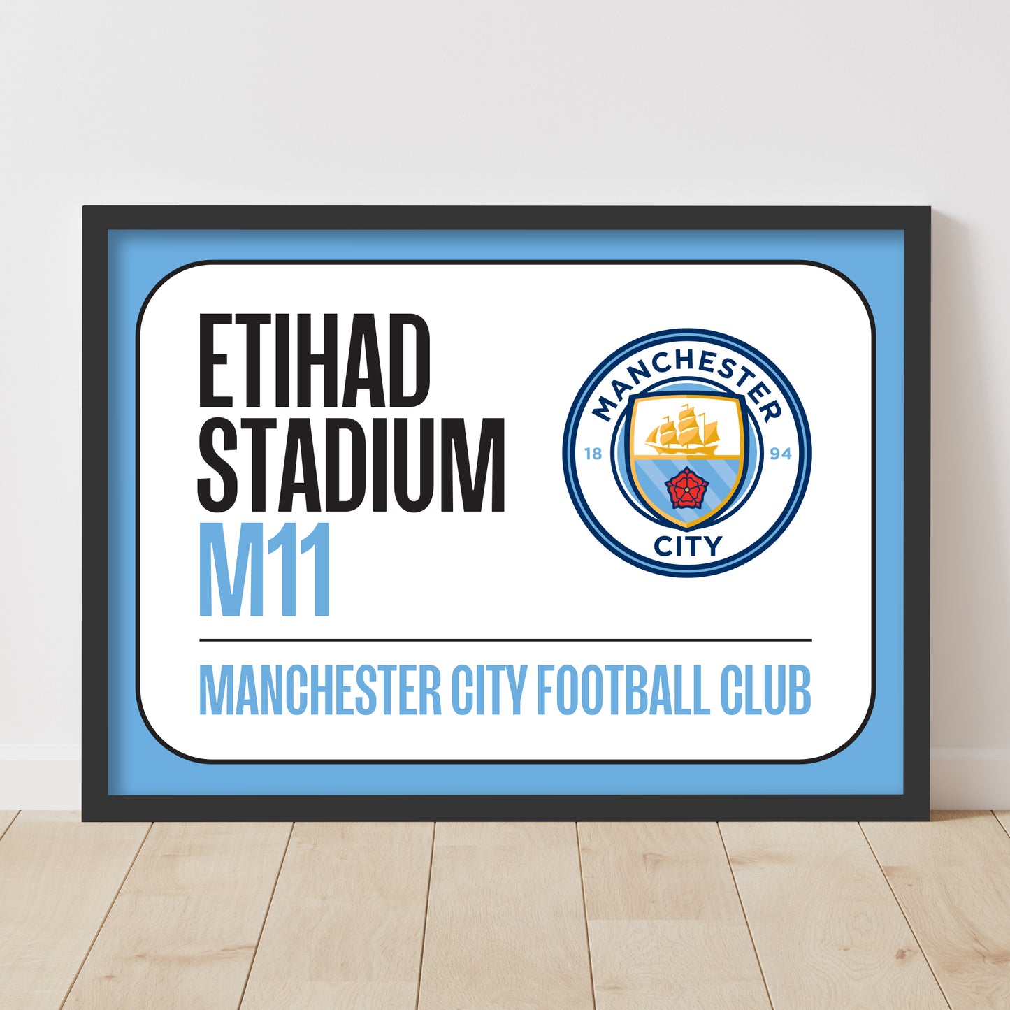 Manchester City Print - Street Sign Poster