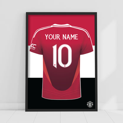 Manchester United FC Print - Personalised 24/25 Shirt Design