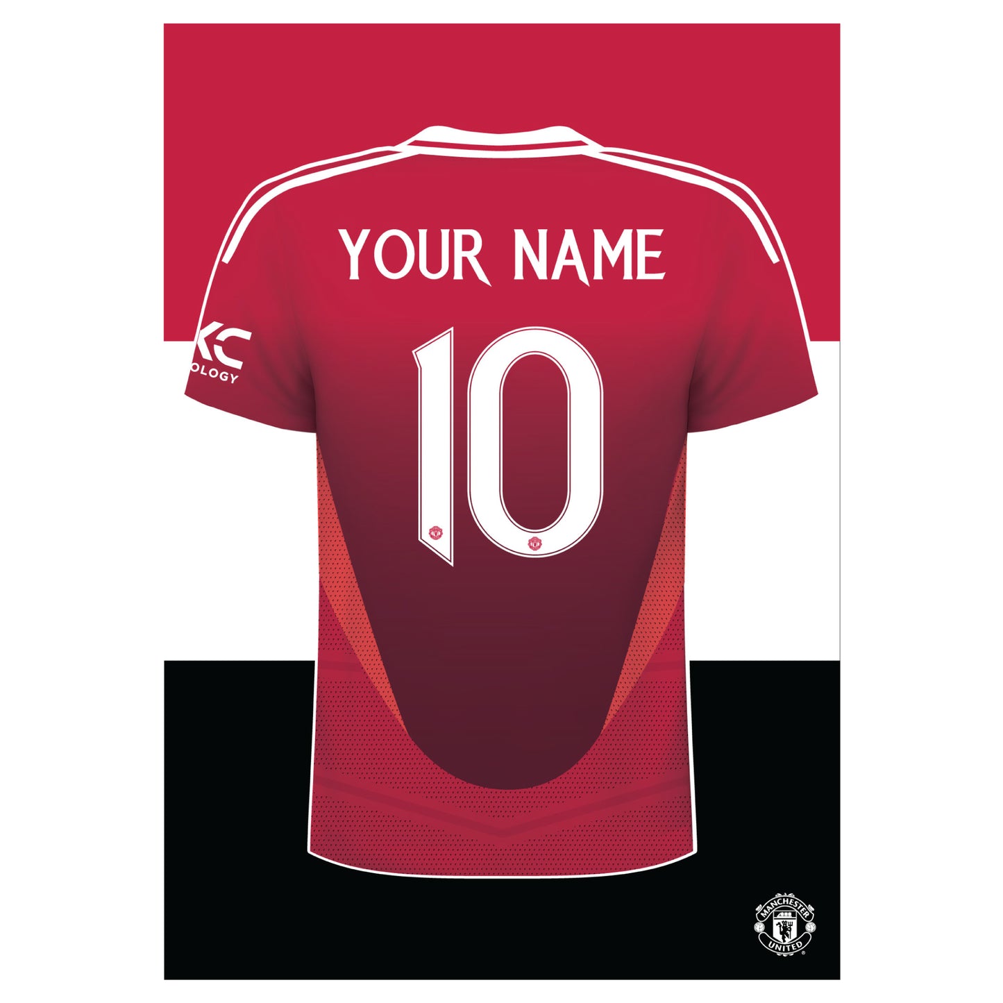 Manchester United FC Print - Personalised 24/25 Shirt Design