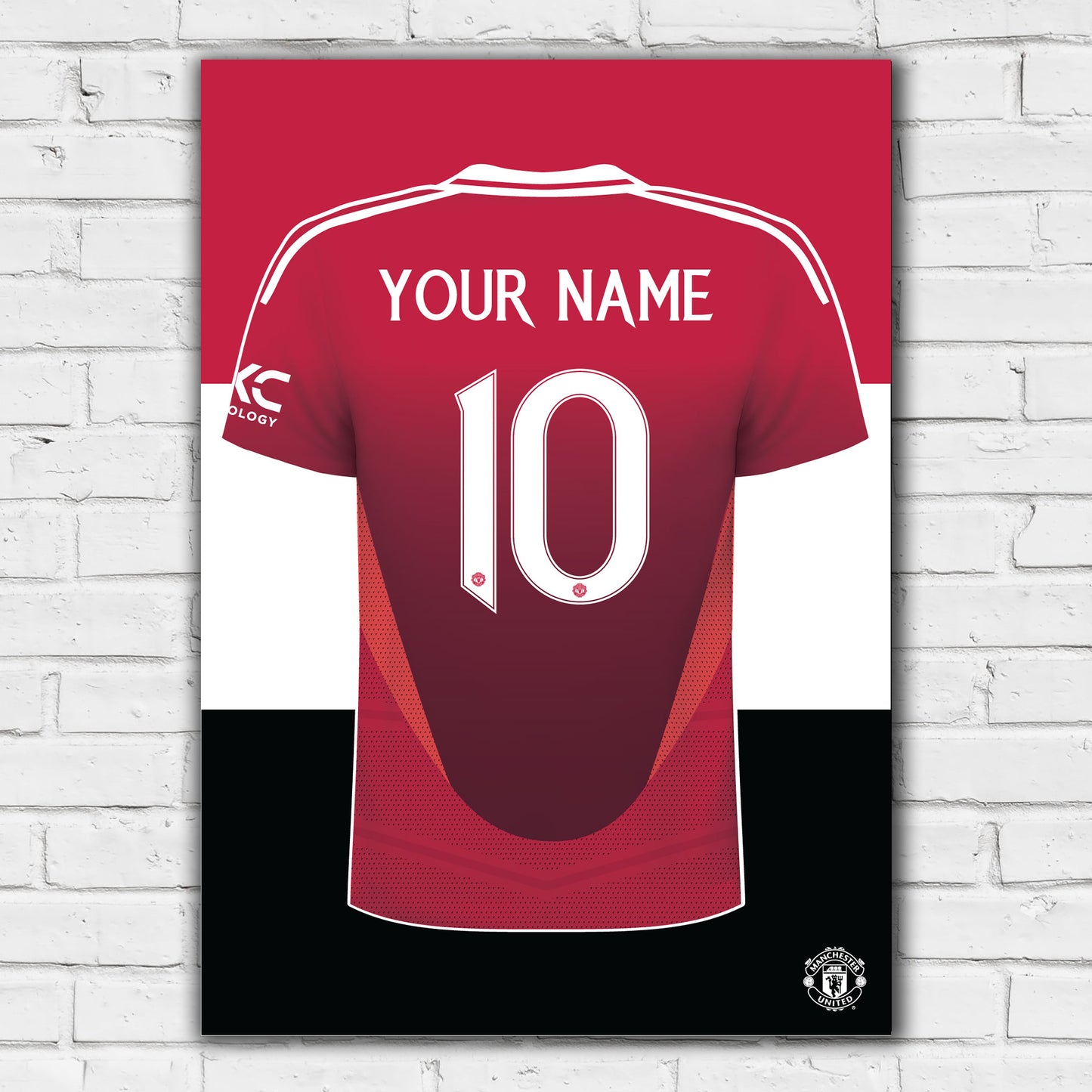 Manchester United FC Print - Personalised 24/25 Shirt Design