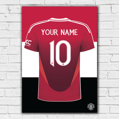 Manchester United FC Print - Personalised 24/25 Shirt Design