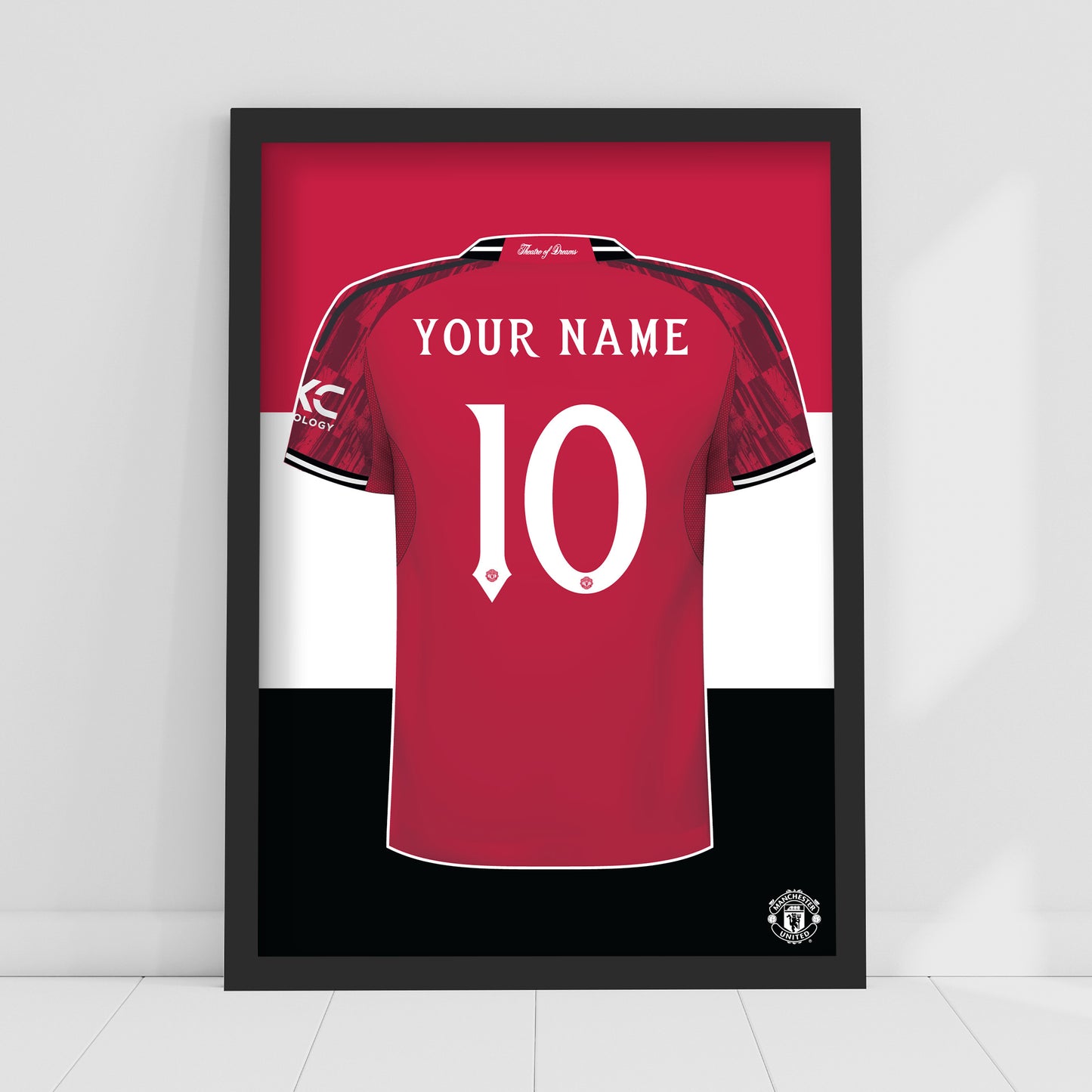 Manchester United FC Print - Personalised 25/26 Shirt Design