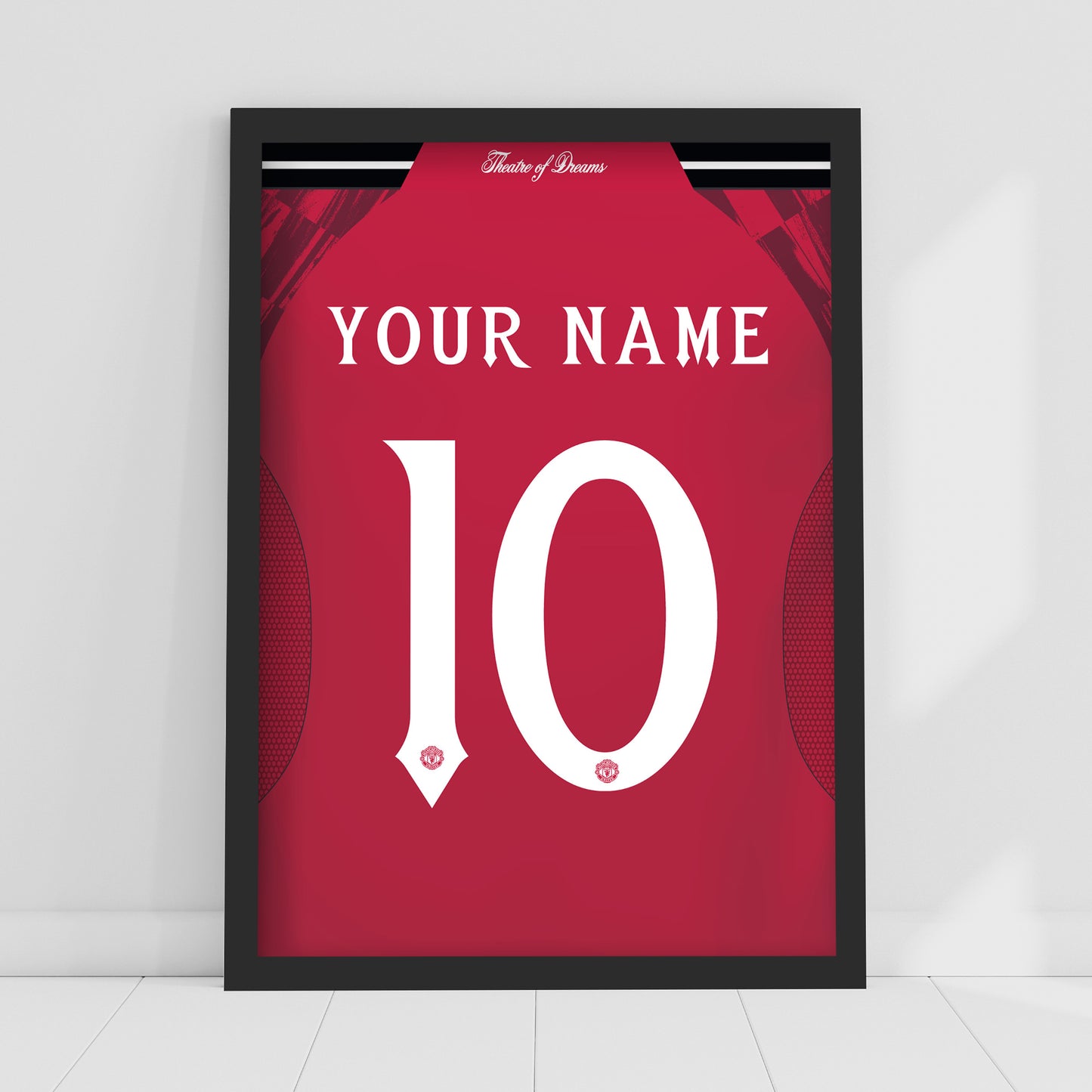 Manchester United FC Print - 25/26 Personalised Shirt Pattern Design