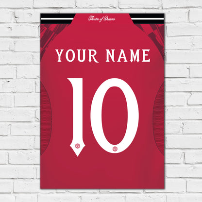 Manchester United FC Print - 25/26 Personalised Shirt Pattern Design