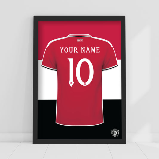 Manchester United FC Print - Personalised 26/27 Shirt Design