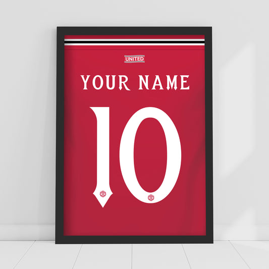 Manchester United FC Print - 26/27 Personalised Shirt Pattern Design