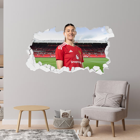 Manchester United FC Wall Sticker - Blundell 24/25 Broken Wall Decal