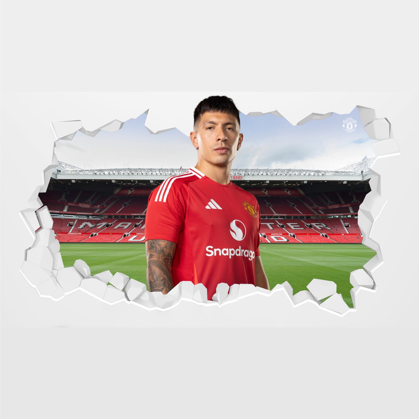 Manchester United FC Wall Sticker - Lisandro Martínez 24/25 Broken Wall