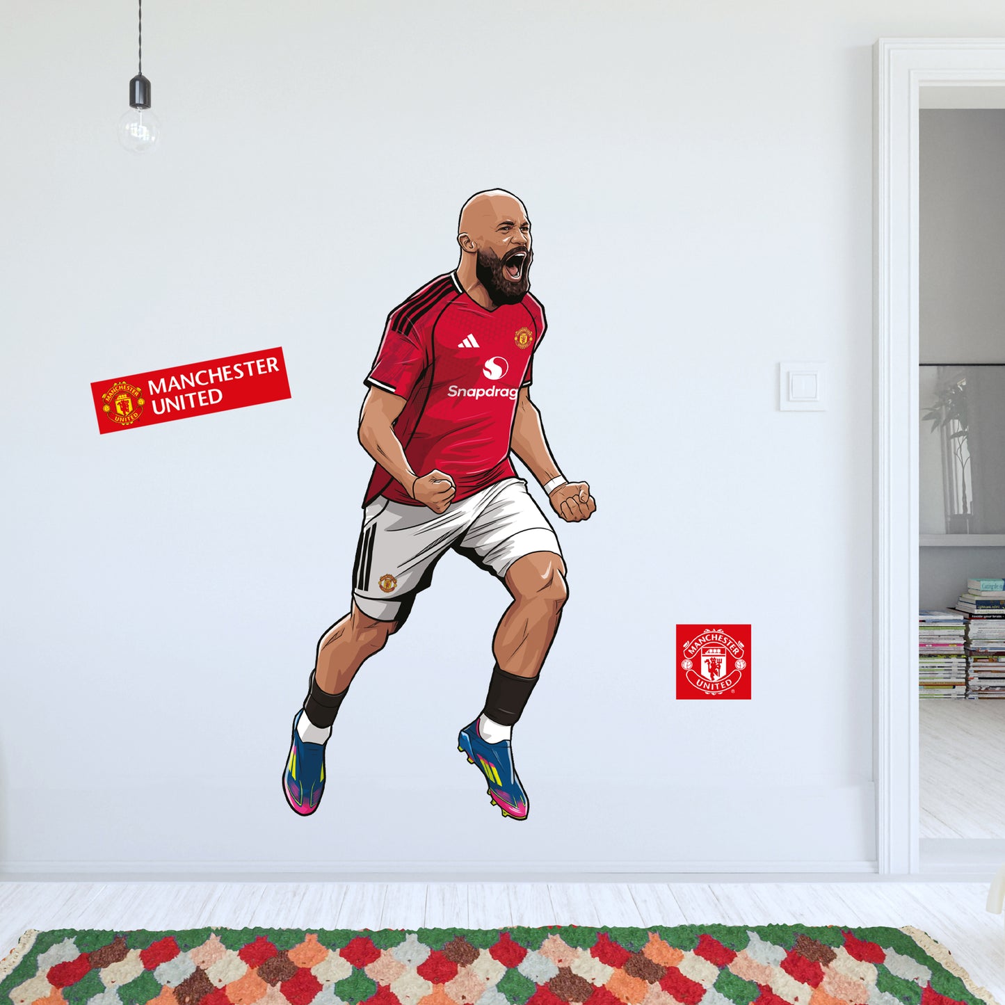Manchester United FC Wall Sticker - Mbeumo 25-26 Illustration Decal Art