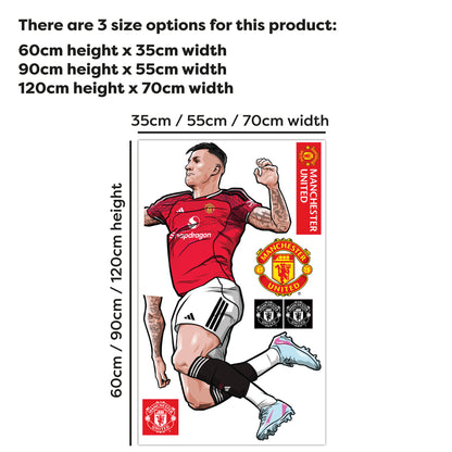 Manchester United FC Wall Sticker - Sesko 25-26 Illustration Decal Art