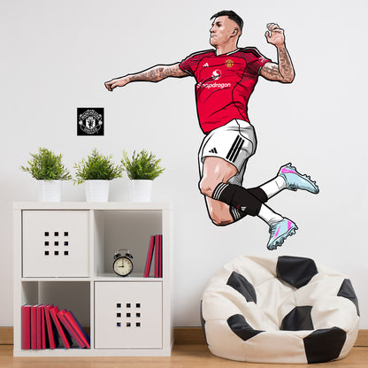 Manchester United FC Wall Sticker - Sesko 25-26 Illustration Decal Art
