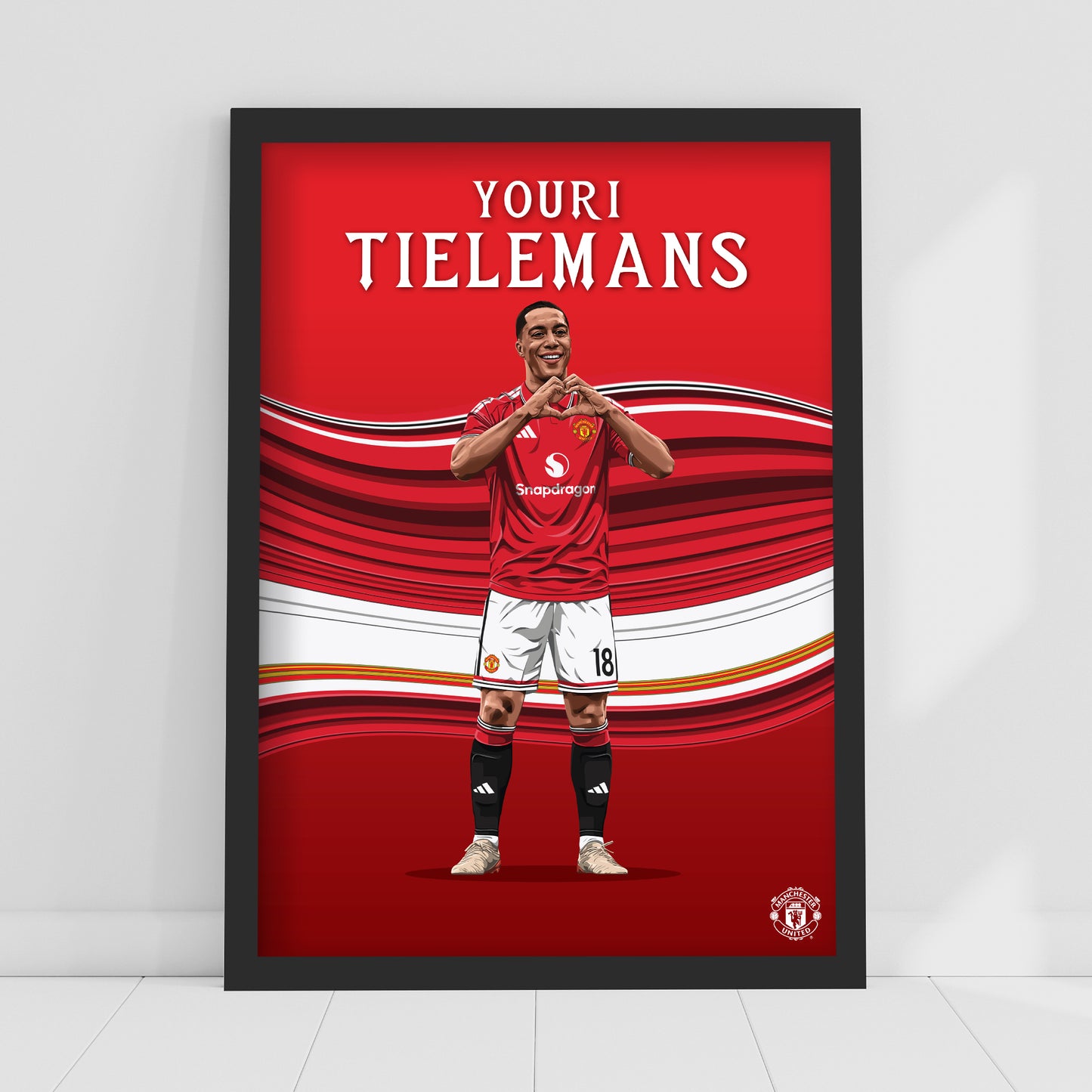 Manchester United FC Print - Youri Tielemans 26/27 Illustration Player Poster