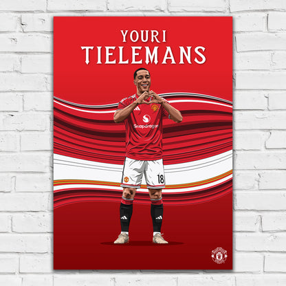 Manchester United FC Print - Youri Tielemans 26/27 Illustration Player Poster