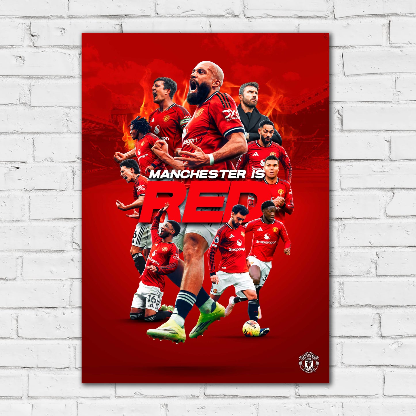 Manchester United FC Print - Manchester is Red Collage Poster