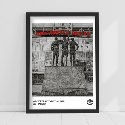 Manchester United FC Print - Marc Loboda Trinity Statue Poster