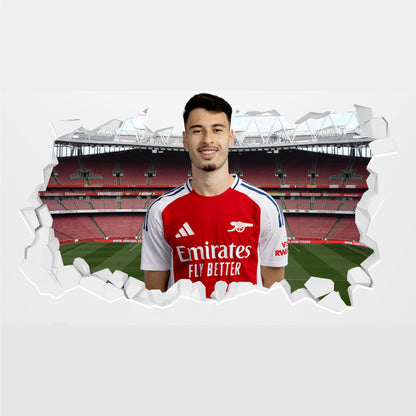 Arsenal Football Club - Gabriel Martinelli 24/25 Broken Wall Sticker