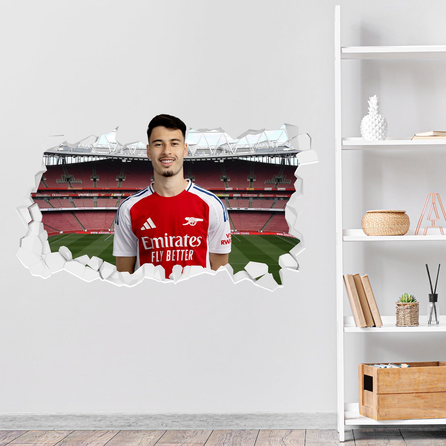 Arsenal Football Club - Gabriel Martinelli 24/25 Broken Wall Sticker