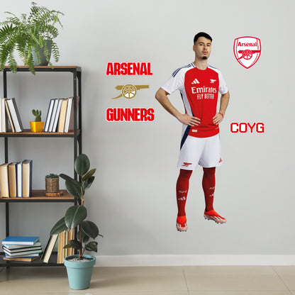 Arsenal FC - Gabriel Martinelli 24/25 Player Wall Sticker + Gunners Decal Set