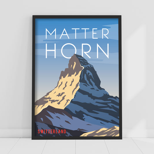 World City Print - Matter Horn Switzerland Poster Wall Art