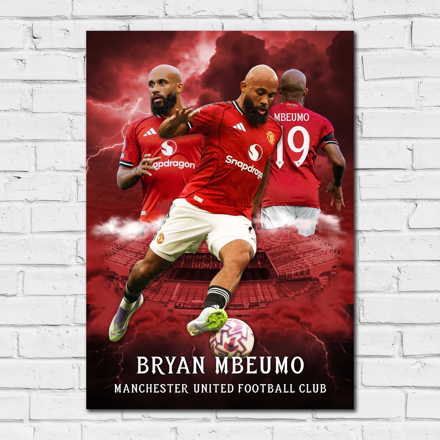 Manchester United FC Print - Mbeumo 25/26 Core Poster