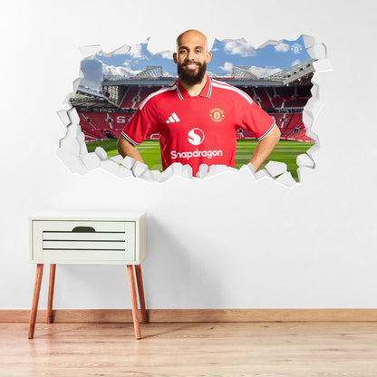 Manchester United FC Wall Sticker - Mbeumo 26/27 Broken Wall Decal