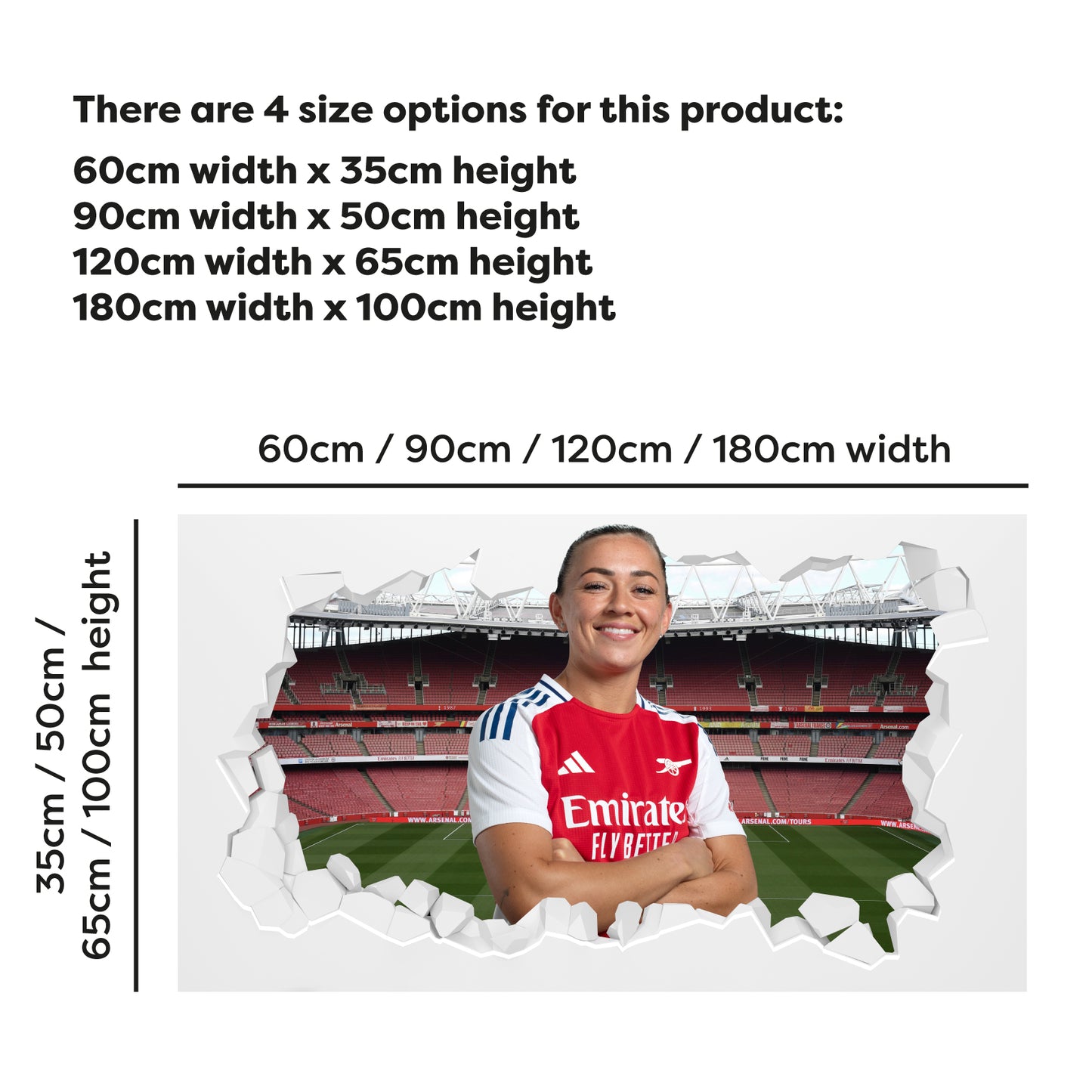 Arsenal FC - Katie McCabe 24/25 Broken Wall Sticker
