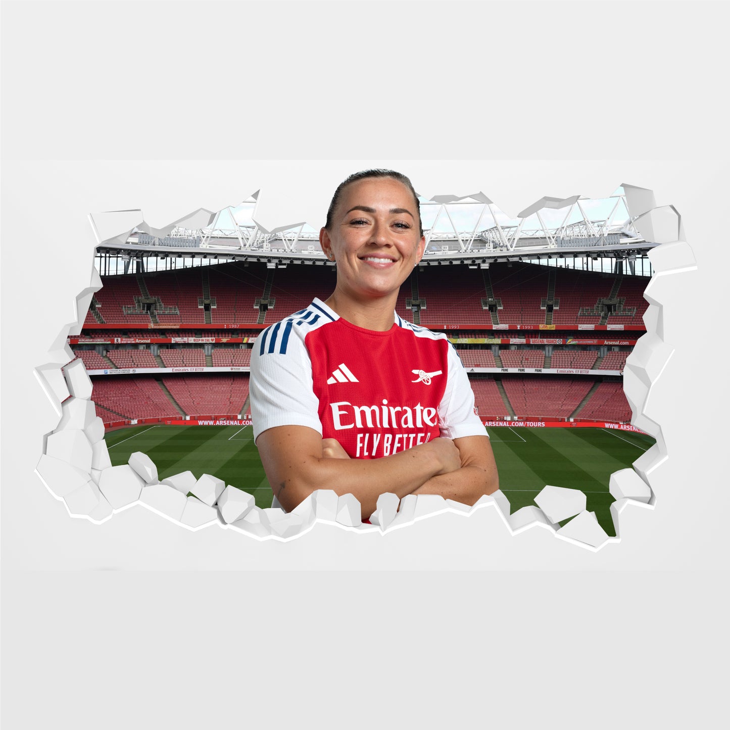 Arsenal FC - Katie McCabe 24/25 Broken Wall Sticker