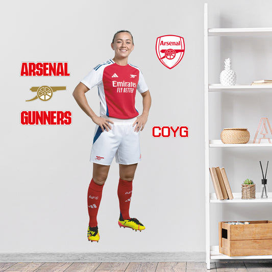 Arsenal FC - Katie McCabe 24-25 Player Wall Sticker + Gunners Decal Set