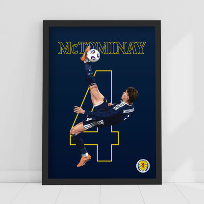 Scottish FA Print - Scott McTominay Overhead Kick Goal Poster Scotland Football
