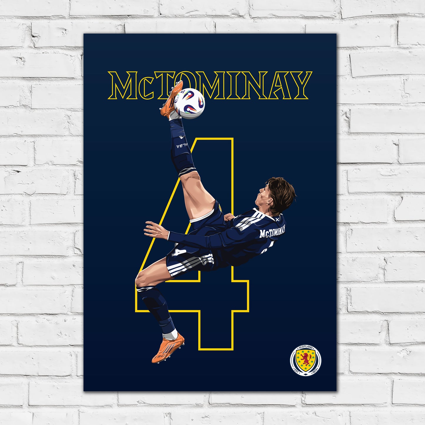 Scottish FA Print - Scott McTominay Overhead Kick Goal Poster Scotland Football