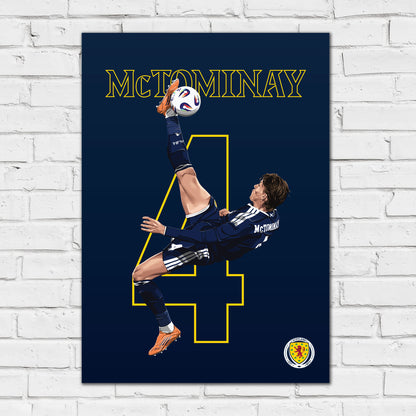 Scottish FA Print - Scott McTominay Overhead Kick Goal Poster Scotland Football