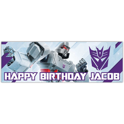 Transformers Birthday - Megatron Personalised Banner Wall Sticker