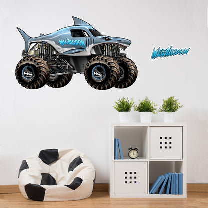 Monster Jam Wall Sticker - Megalodon Monster Jam Truck Wall Decal Art