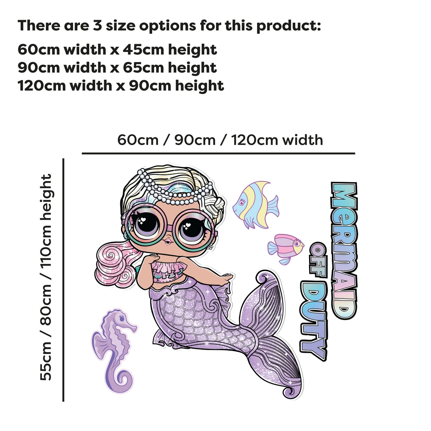 L.O.L Surprise! Wall Sticker - Mermaids Miss Sea Wall Art