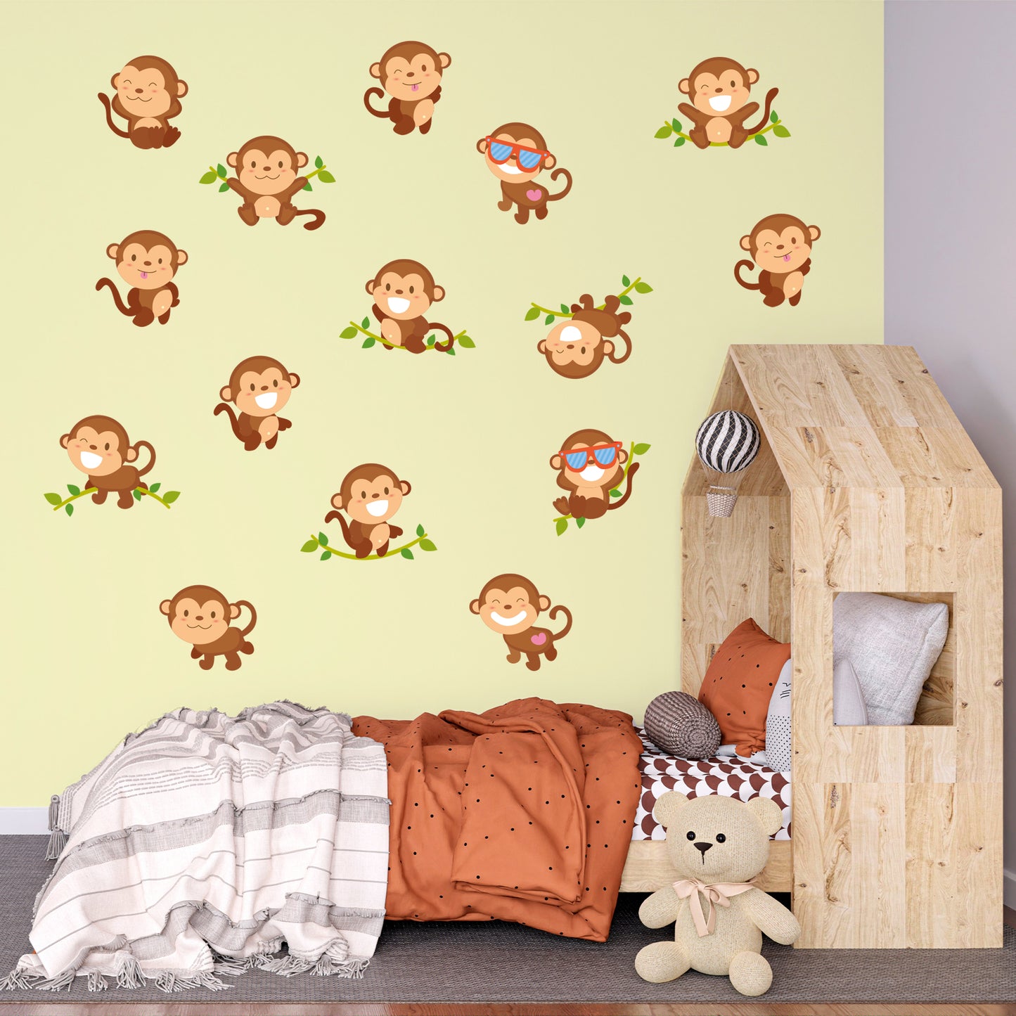 Monkey Wall Sticker - Monkey Decal Set Wall Sticker