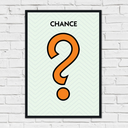 Monopoly Print - Chance Card Poster Wall Art