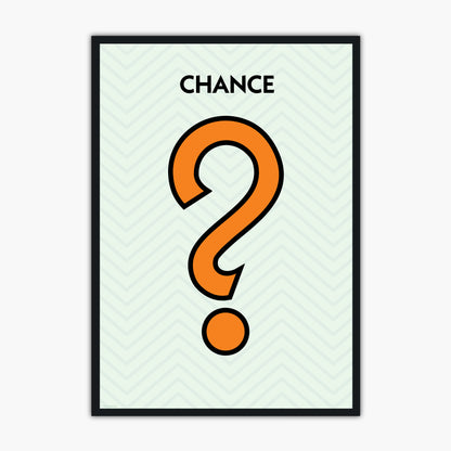 Monopoly Print - Chance Card Poster Wall Art
