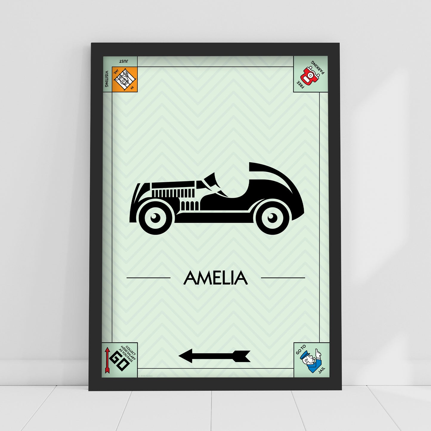 Monopoly Print - Car Token Personalised Poster Wall Art