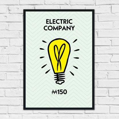 Monopoly Print - Electric Company Poster Wall Art