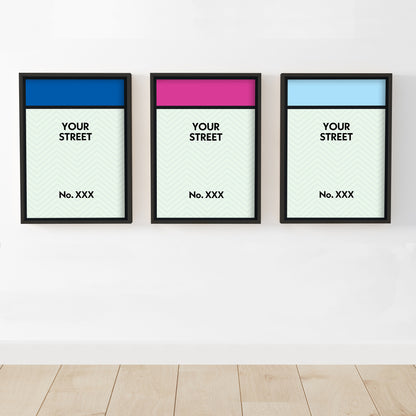 Monopoly Print - Street Name Personalised Poster Wall Art