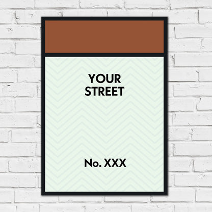 Monopoly Print - Street Name Personalised Poster Wall Art