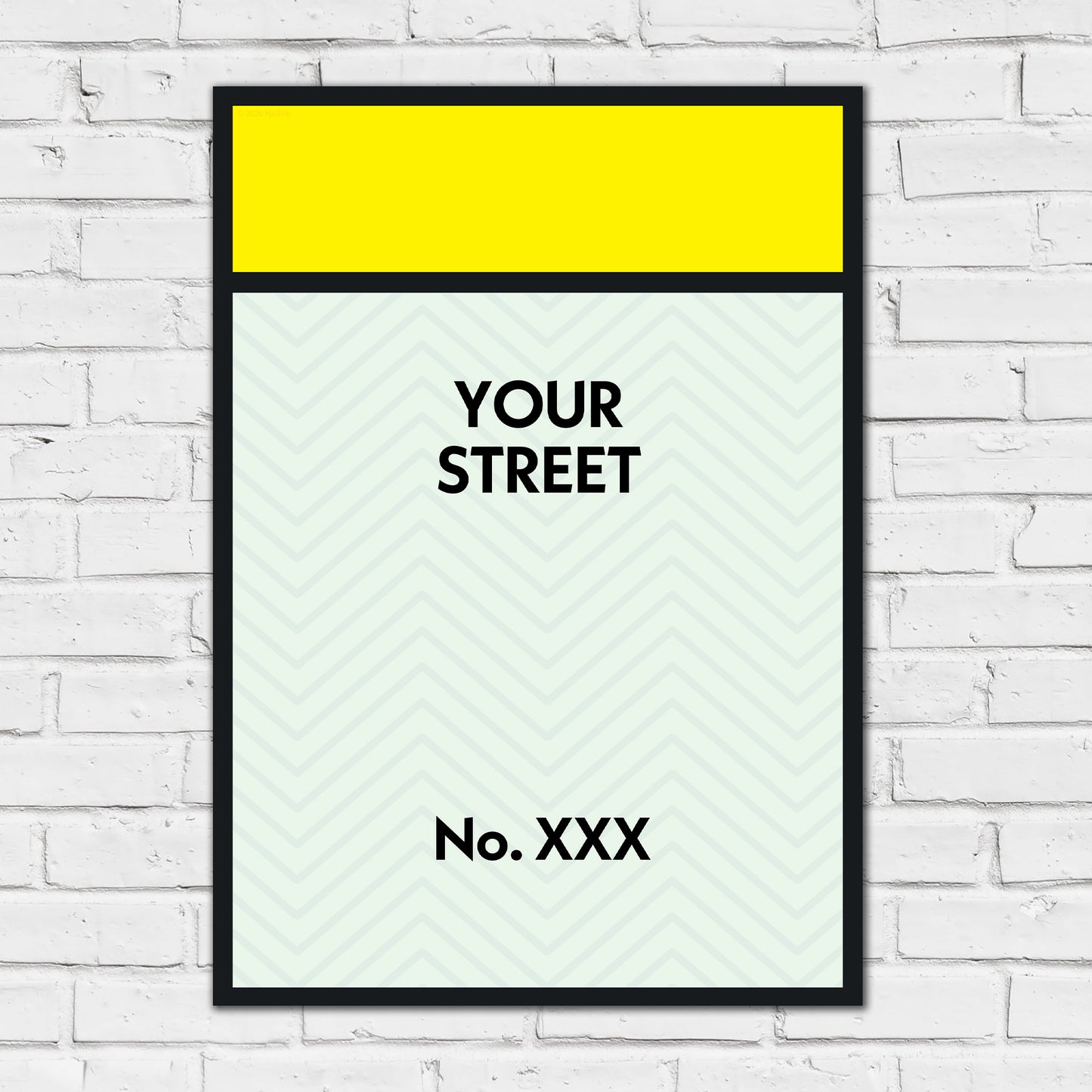 Monopoly Print - Street Name Personalised Poster Wall Art