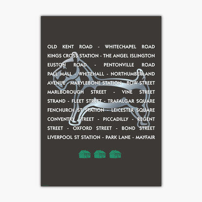 Monopoly Print - Property Spaces Black Poster Wall Art