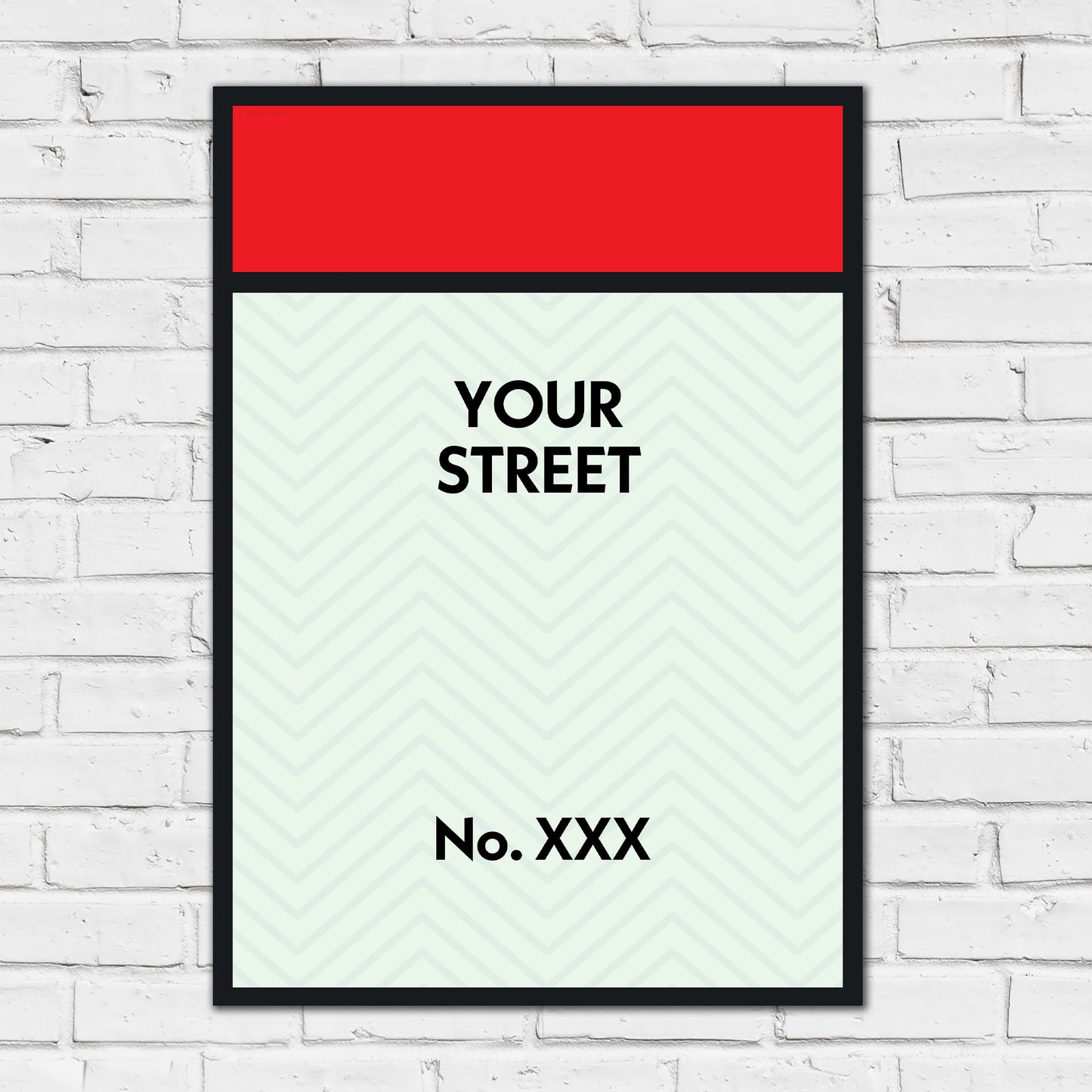 Monopoly Print - Street Name Personalised Poster Wall Art