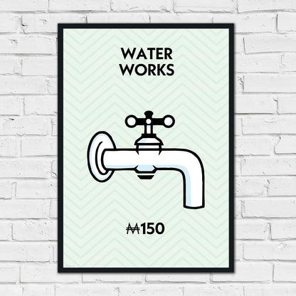 Monopoly Print - Water Works Poster Wall Art