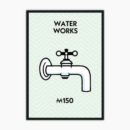Monopoly Print - Water Works Poster Wall Art