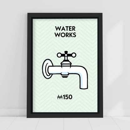 Monopoly Print - Water Works Poster Wall Art